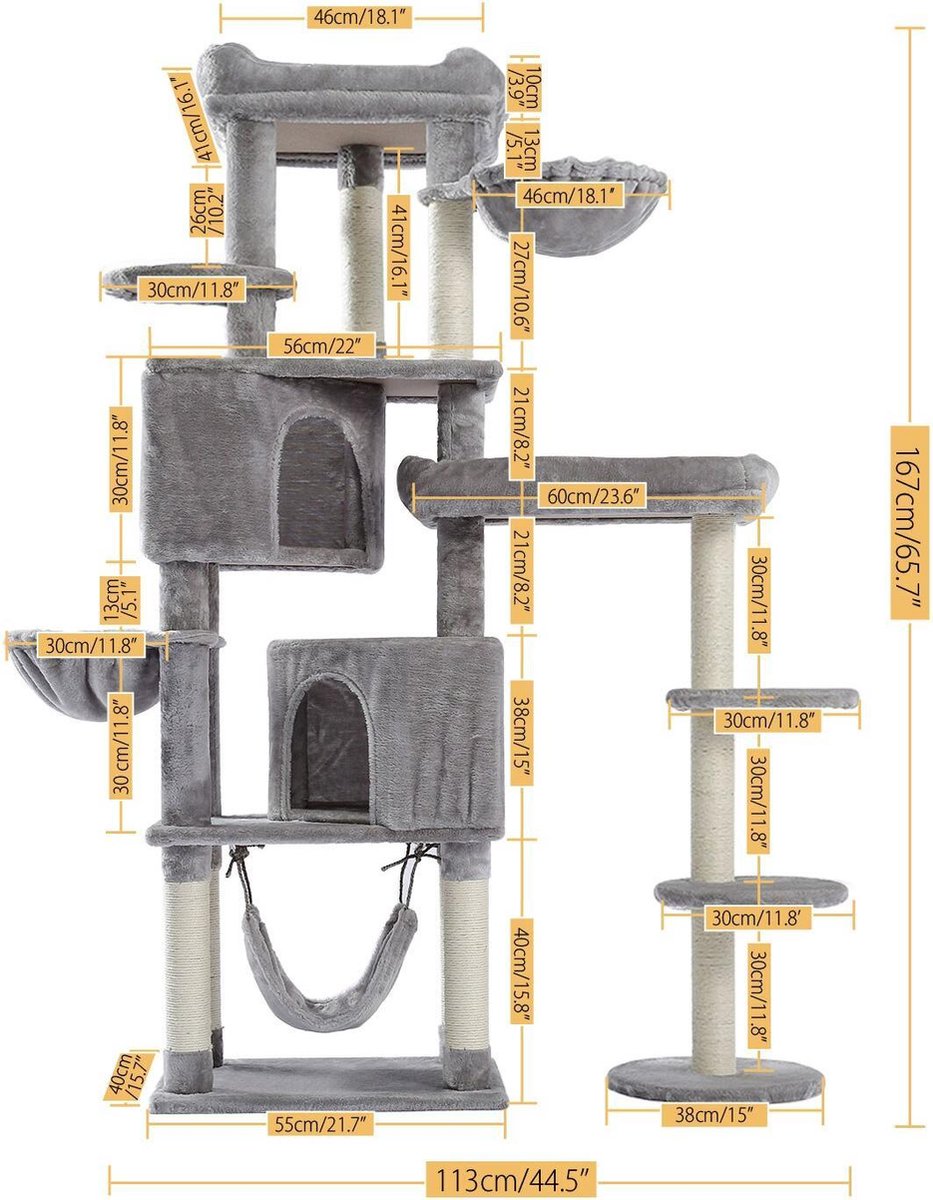 TBG Snelle Levering Krabpaal Huis Pluche Condo Krabpalen voor Kat Kitten Klimmen Boom Speelgoed Activiteit Beschermen Meubels Kat Torens AMT0077GY