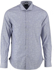 Dstrezzed blauw overhemd flowers - Maat S