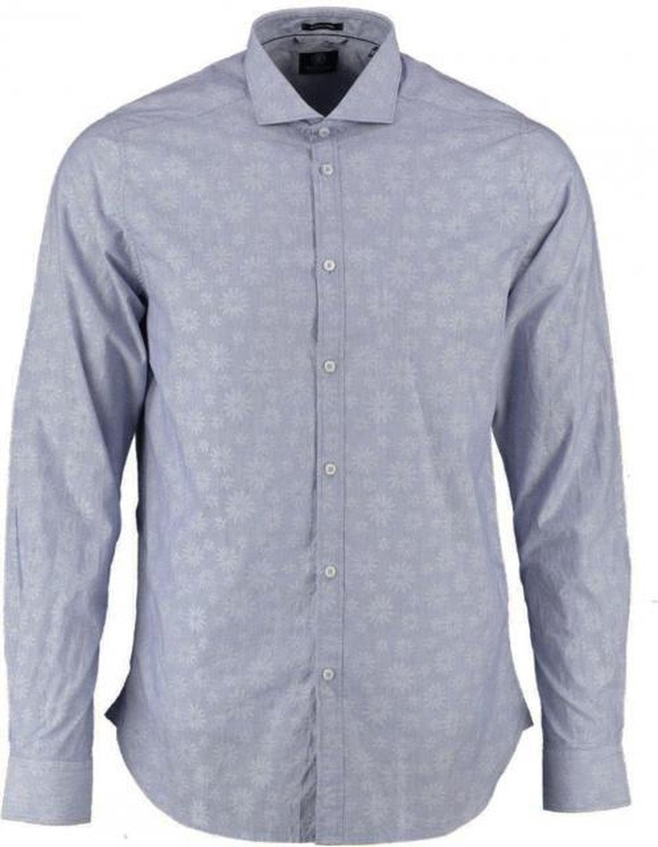 Dstrezzed blauw overhemd flowers - Maat S