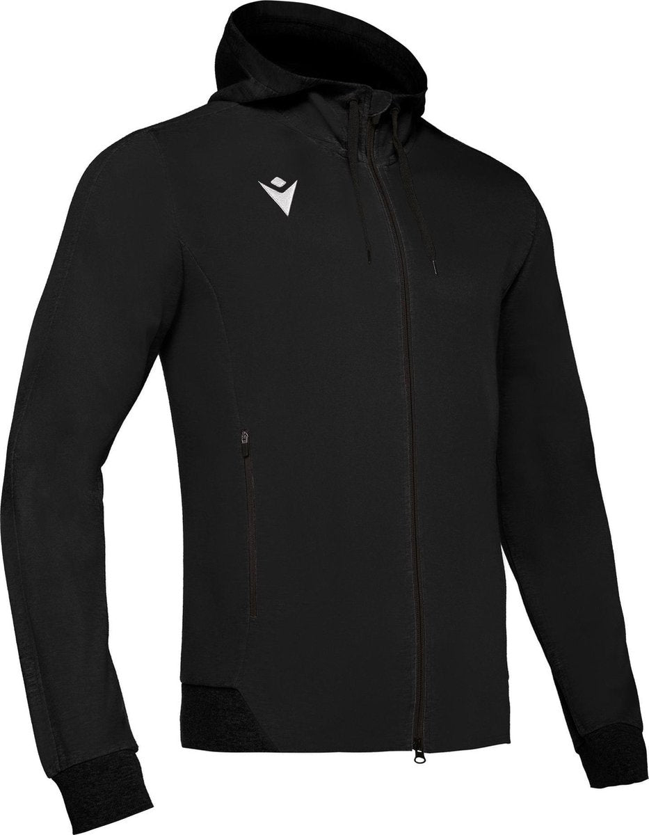 Macron Zither Sportvest Heren met Capuchon - Zwart - Maat L