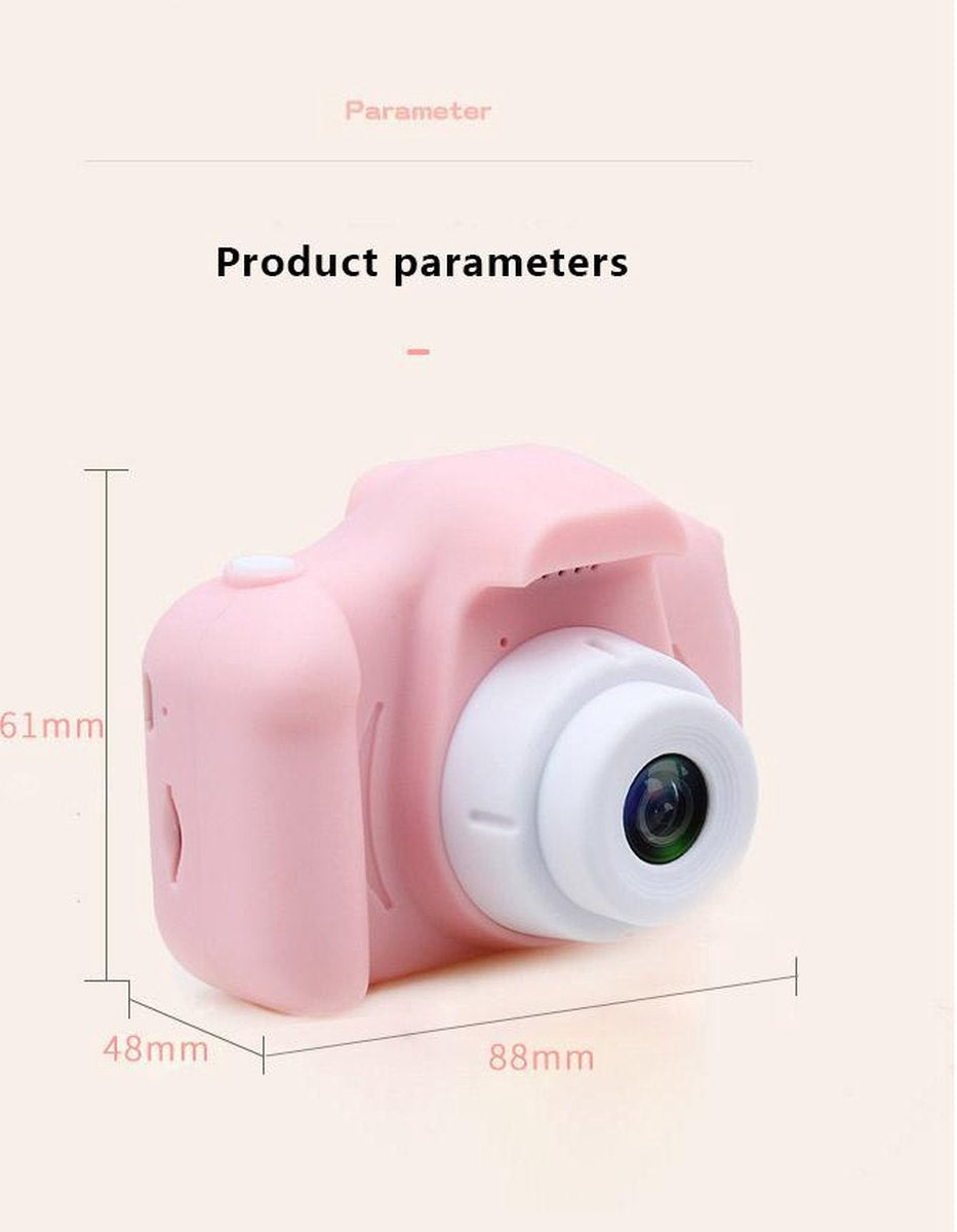 Mini digital camera | camera voor kinderen -roze | Full HD camera| Digitaal Kinderfototoestel | HD 1080px