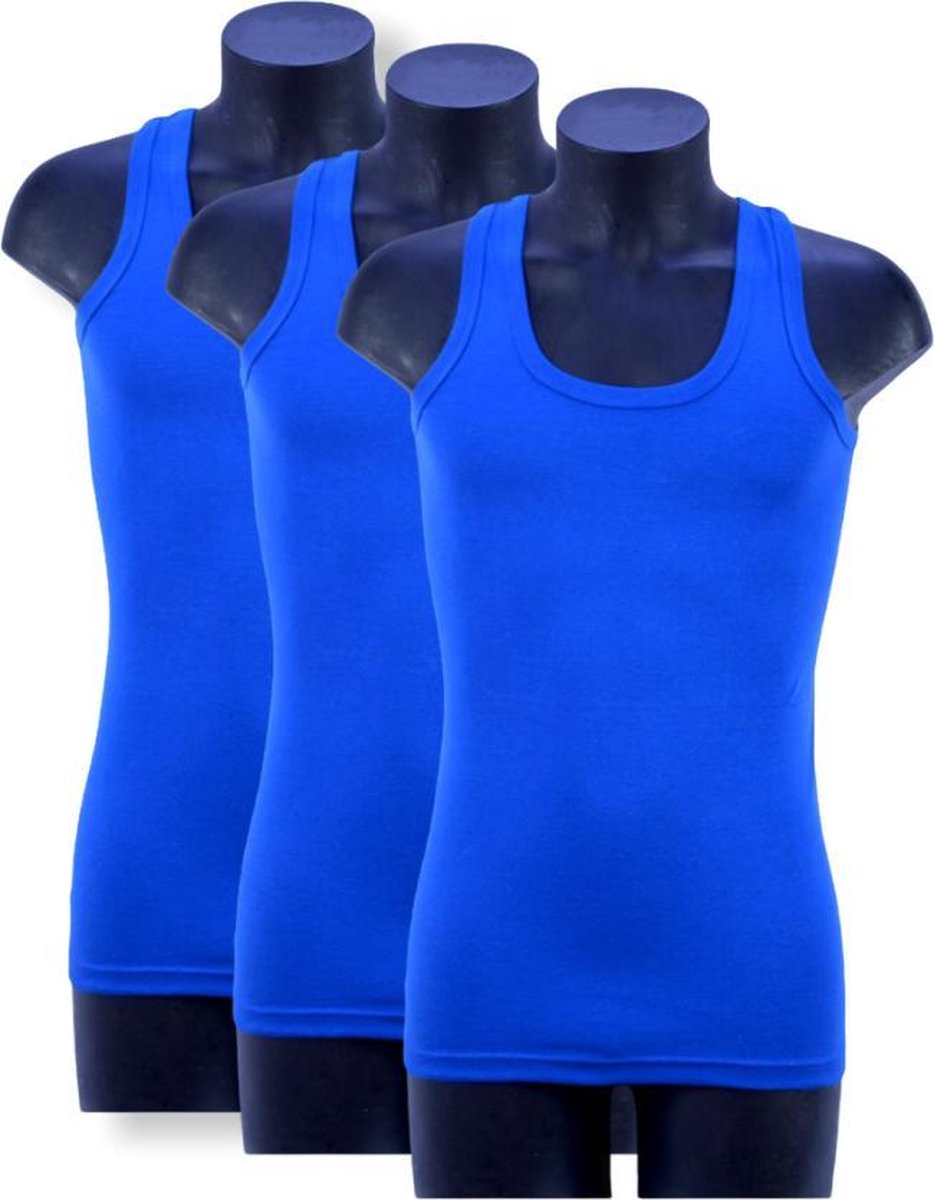 3 Pack Top kwaliteit hemd - 100% katoen - Blauw - Maat L