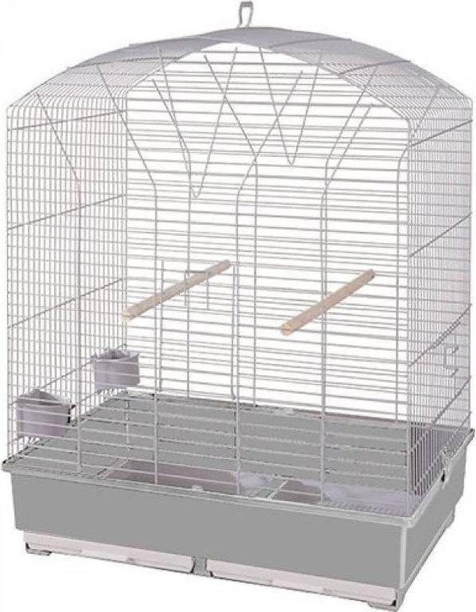 Voltrega vogelkooi 842 wit / grijs 67x46x72 cm