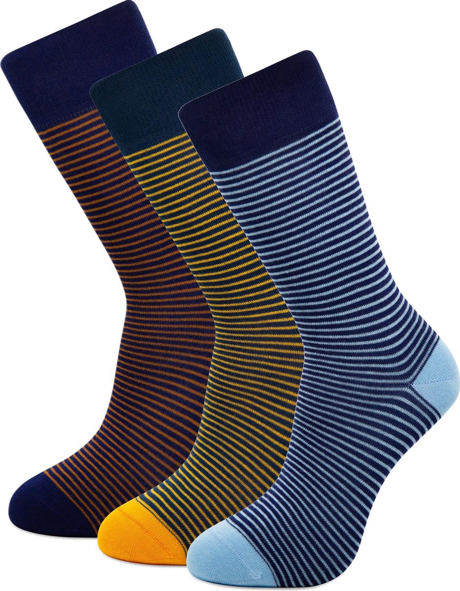 S&T bamboe sokken Stripes Edition socks (3 pairs- 1 pair each)