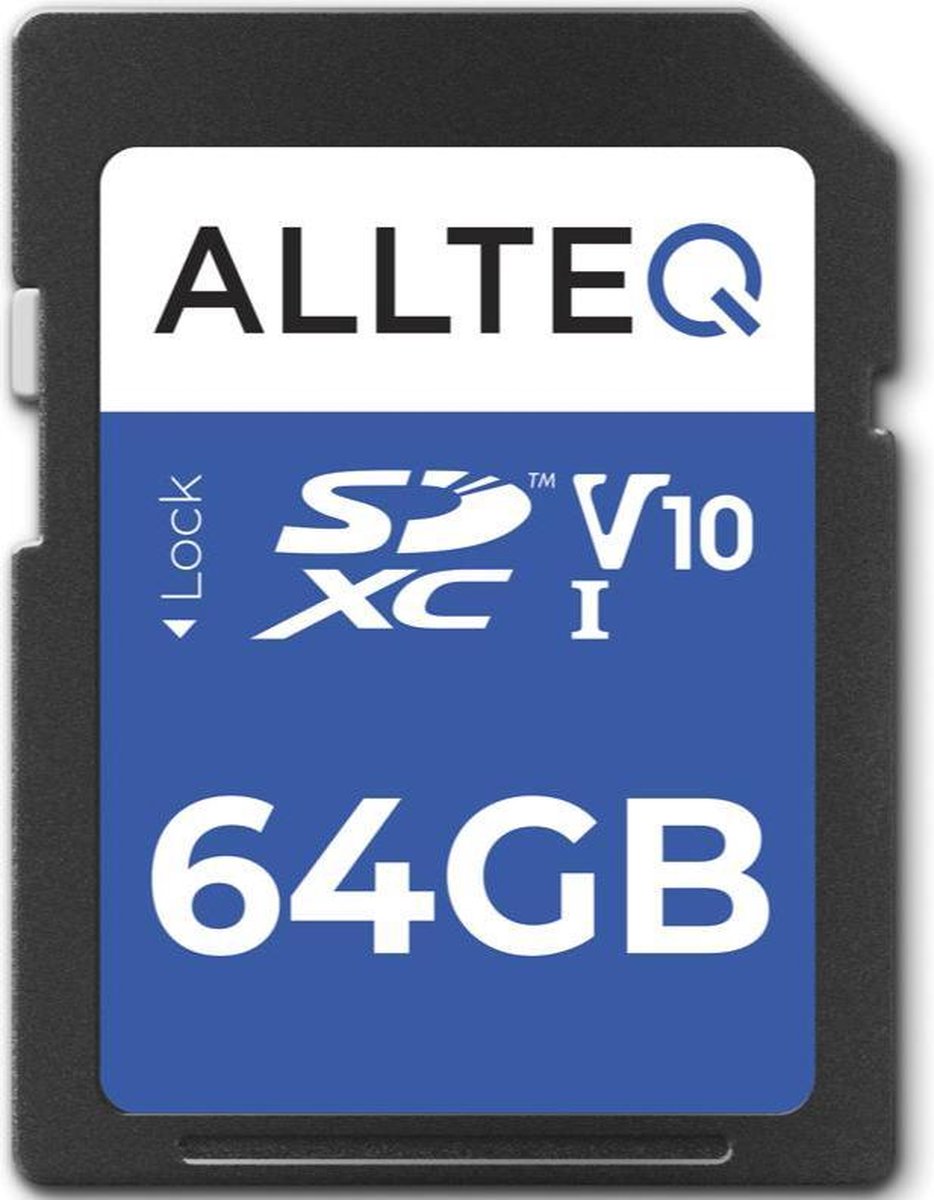 SD Kaart 64 GB | Geheugenkaart | SDHC | U1 | UHS-I - V10 | Allteq