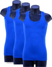 3 Pack Top kwaliteit hemd - 100% katoen - Blauw - Maat M