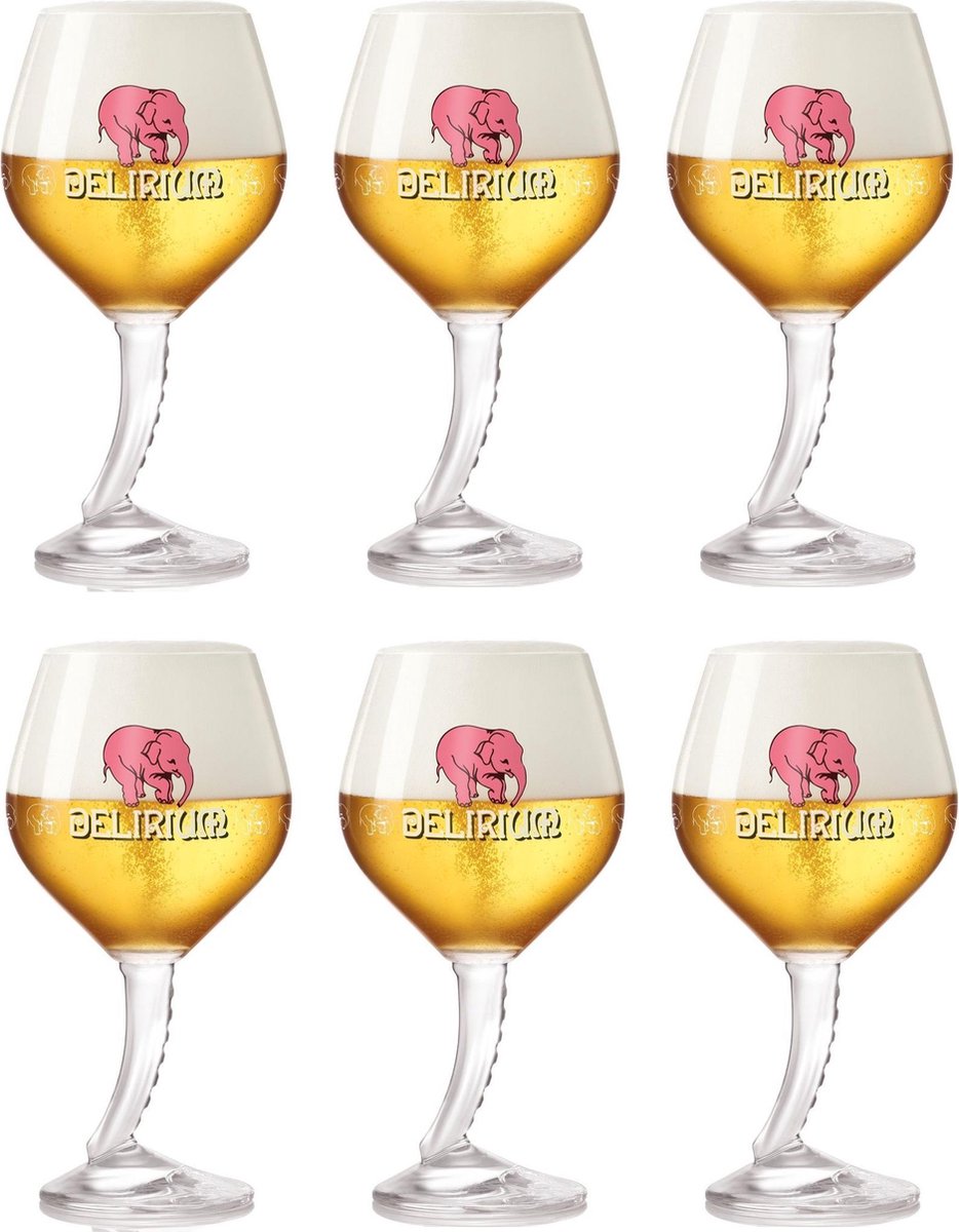 Delirium Bierglazen op Voet 33 cl - 6 Stuks