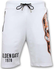 ENOS Jogging Korte Broek Heren - Doodskop -7357 - Wit - Maten: L
