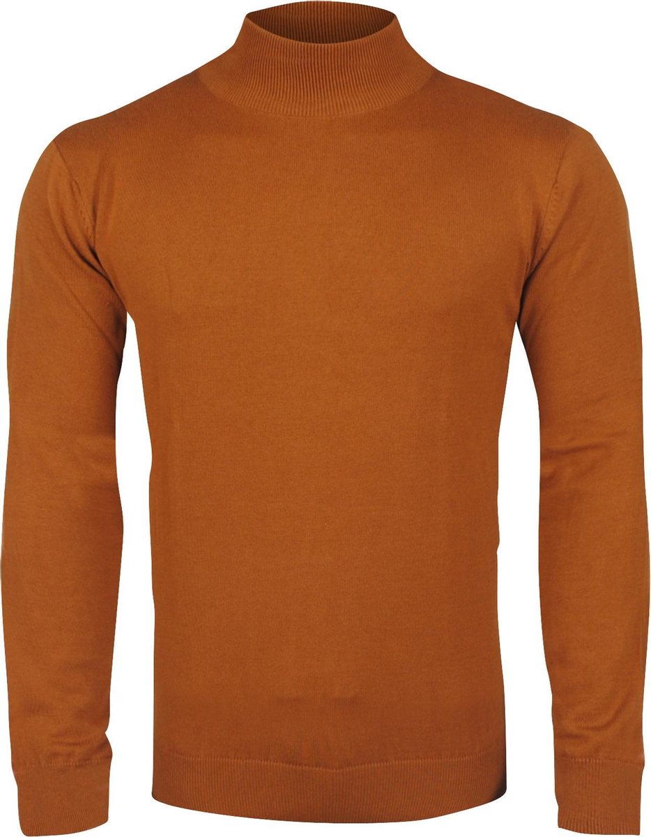 Ferlucci – Exclusieve Heren Trui met Turtleneck Col – Bruin