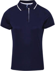 2 x Women's contrast Coolchecker® polo