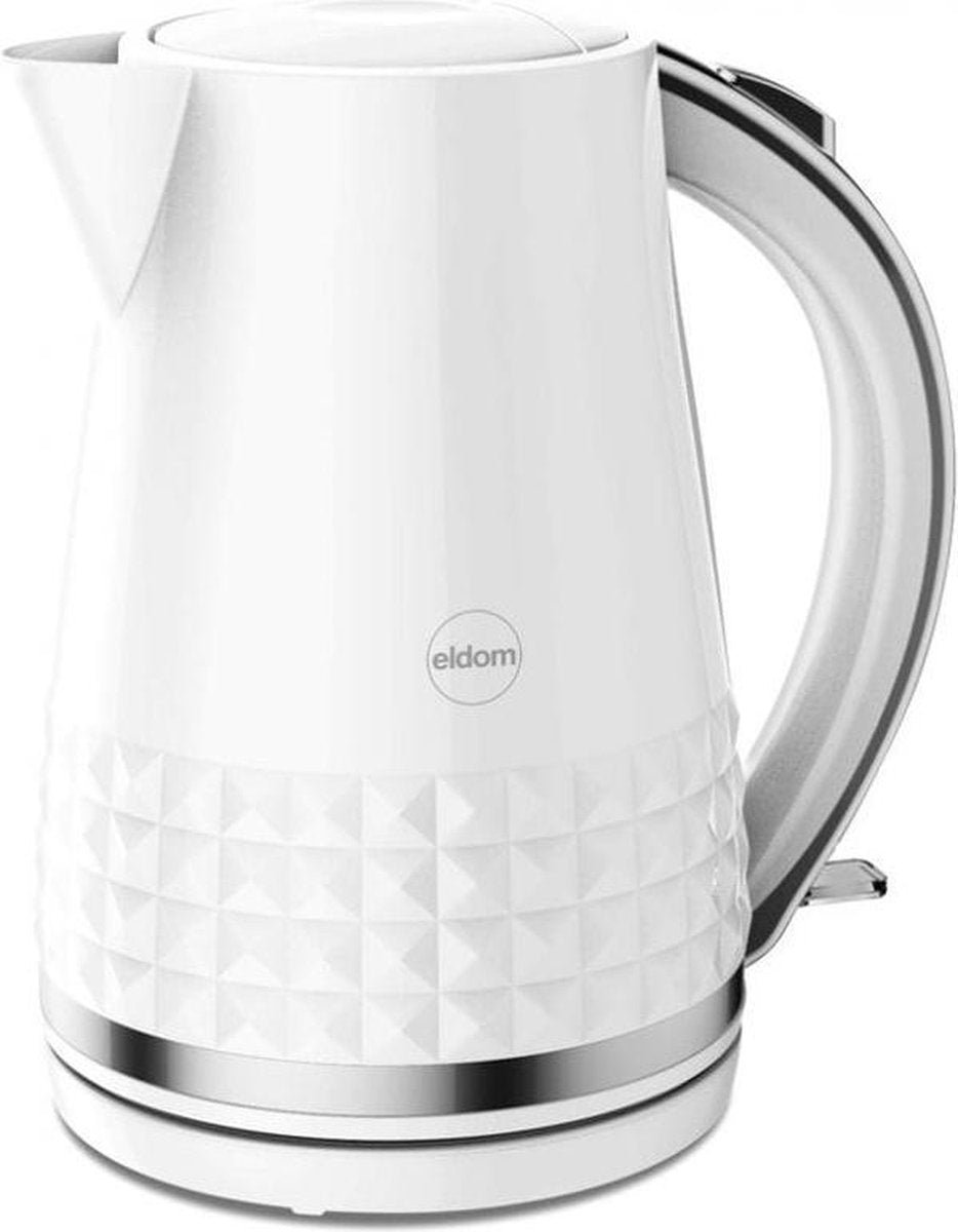 Moderne Waterkoker Wit - met Retro Patroon