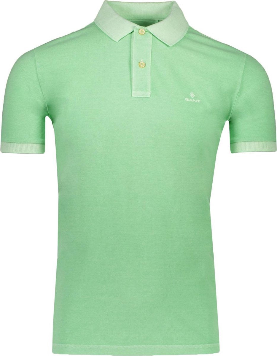 Gant Polo Groen Getailleerd - Maat XXL - Heren - Lente/Zomer Collectie - Katoen