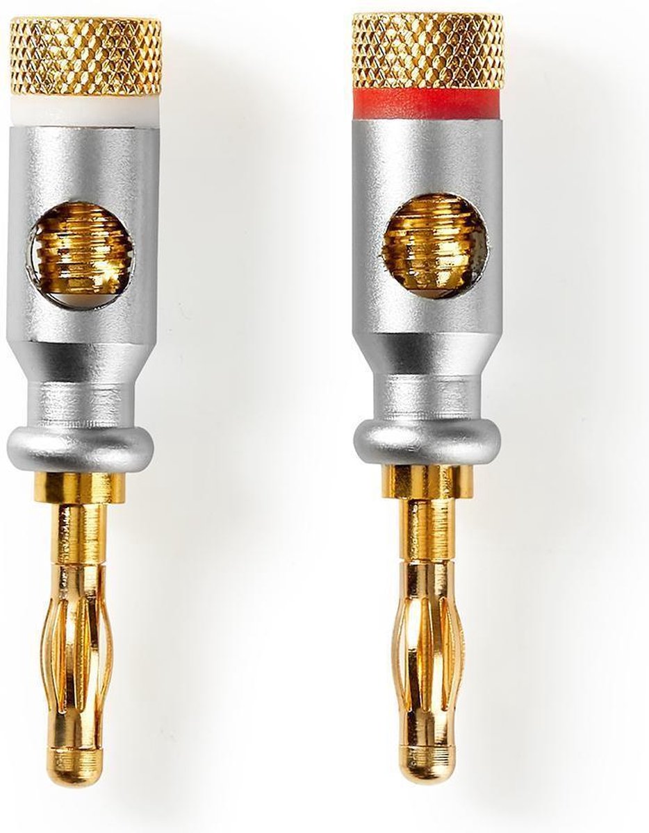 Banana Connector | Male | Metal | Silver