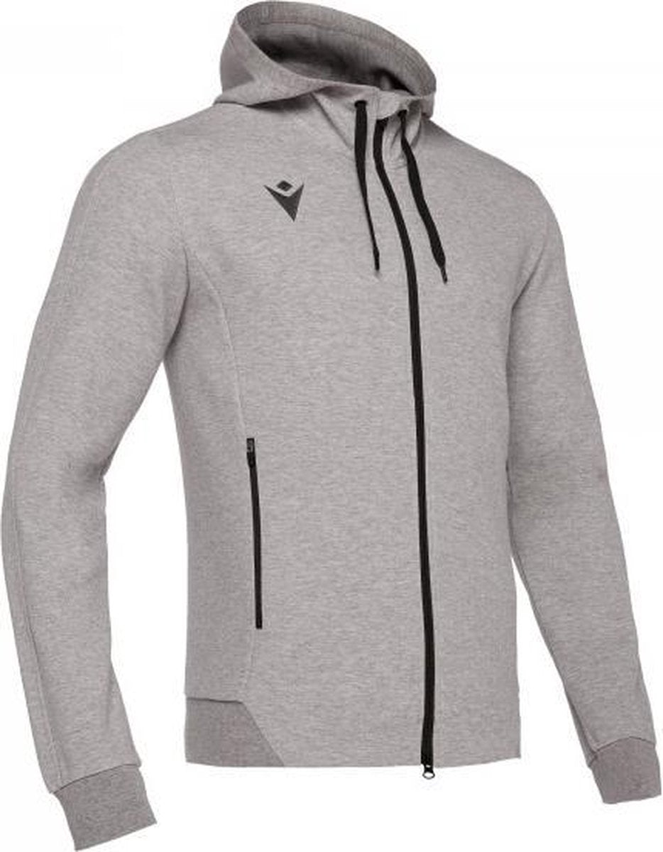 Macron Zither Sportvest Heren met Capuchon - Grijs - Maat M