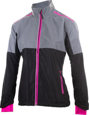 Rogelli Reflex Sportjas - Maat M  - Vrouwen - Grijs/zwart/roze