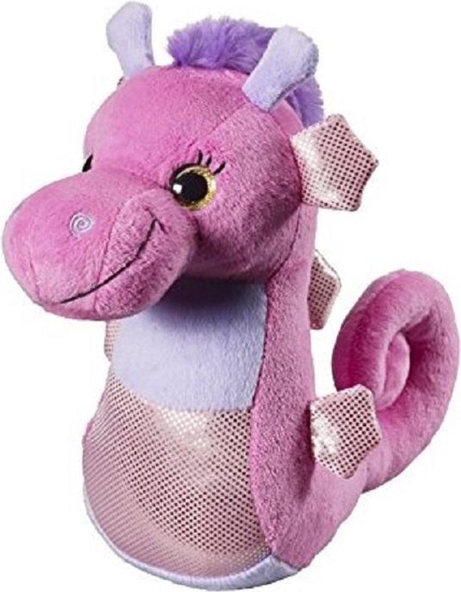 Pluche zeepaard roze 25 cm