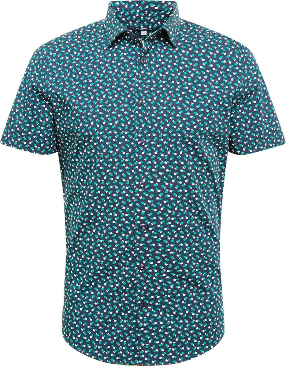 Seidensticker overhemd new kent Donkerblauw-40 (M)