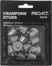 Proact PA075 - Voetbalnoppen - Noppen - 12 kegelvormige aluminium noppen 12x18mm