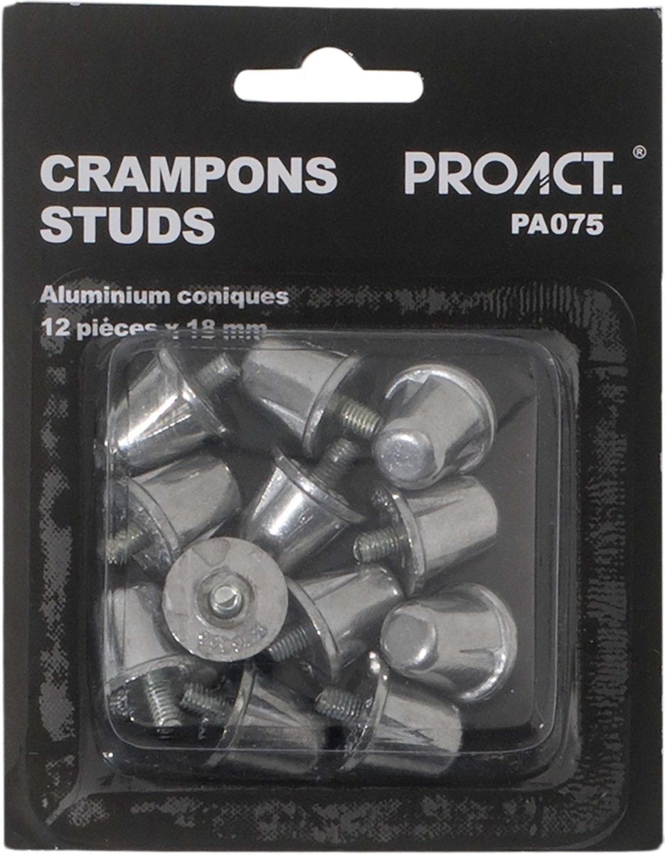 Proact PA075 - Voetbalnoppen - Noppen - 12 kegelvormige aluminium noppen 12x18mm