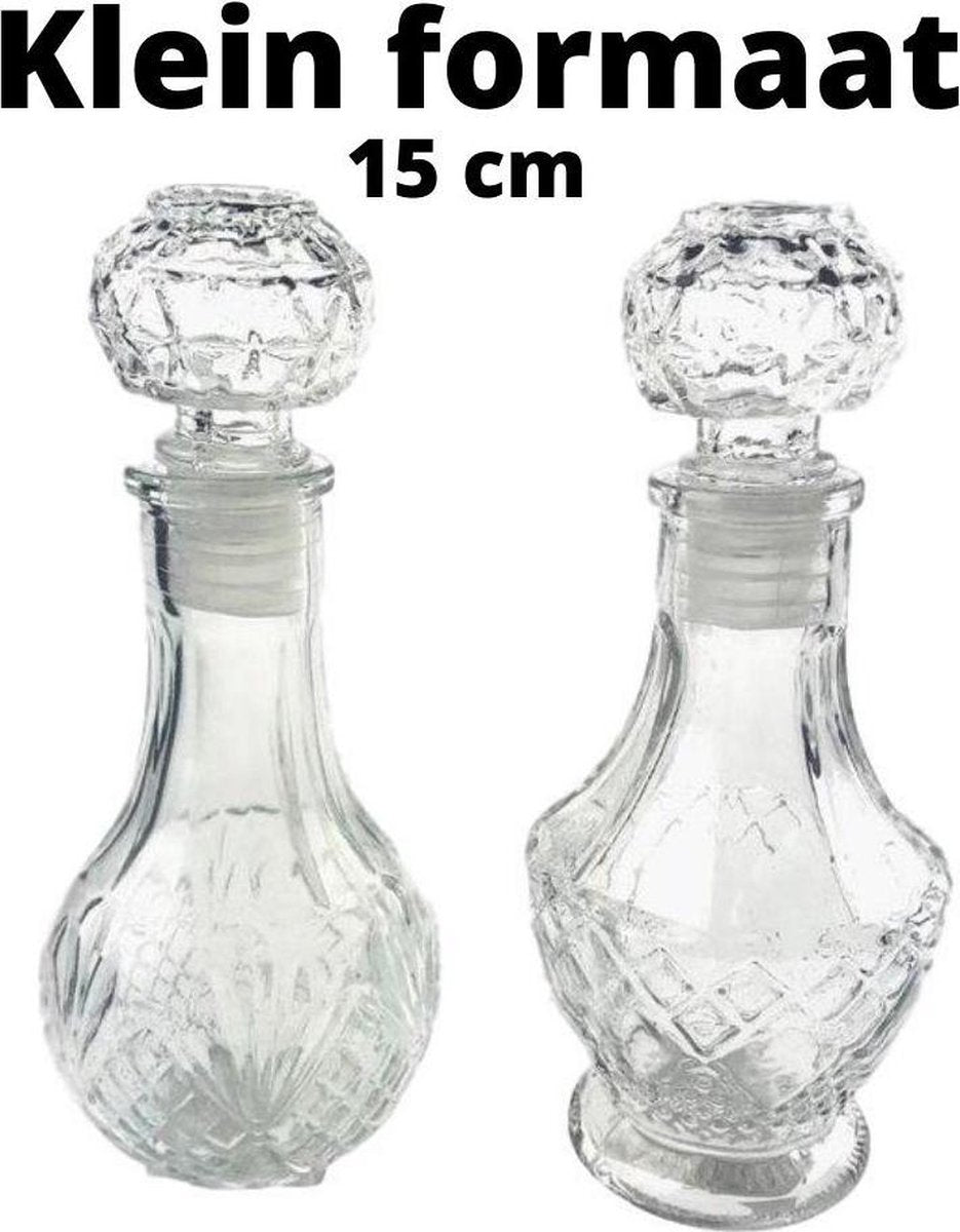 Orange85 Whiskey - Karaf - Klein - Set van 2 - Whisky - Sierfles - Schenken - Serveerset