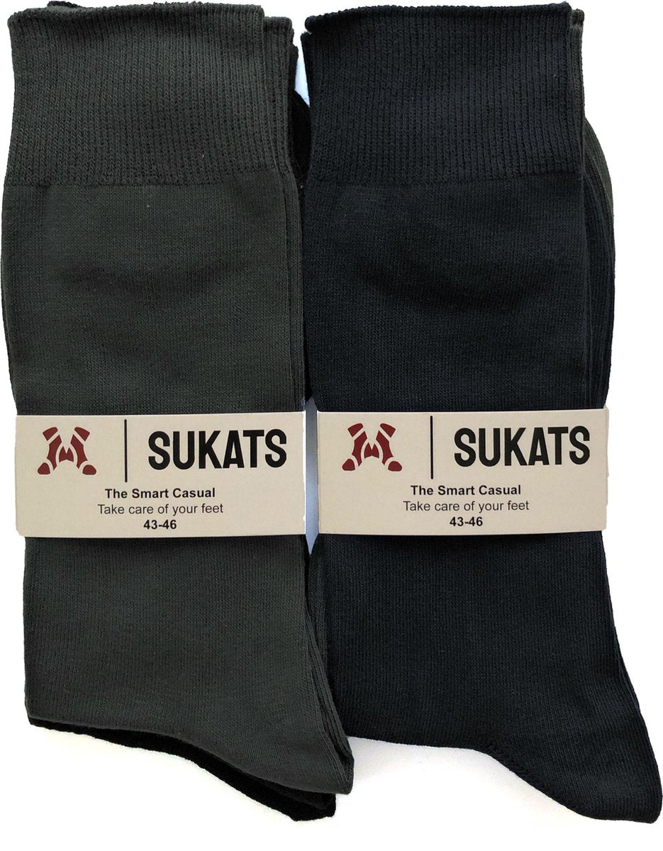 Sukats - Smart Casual Sokken - Meerdere Maten - 6 Paar - Grijstinten - Maat 43-46