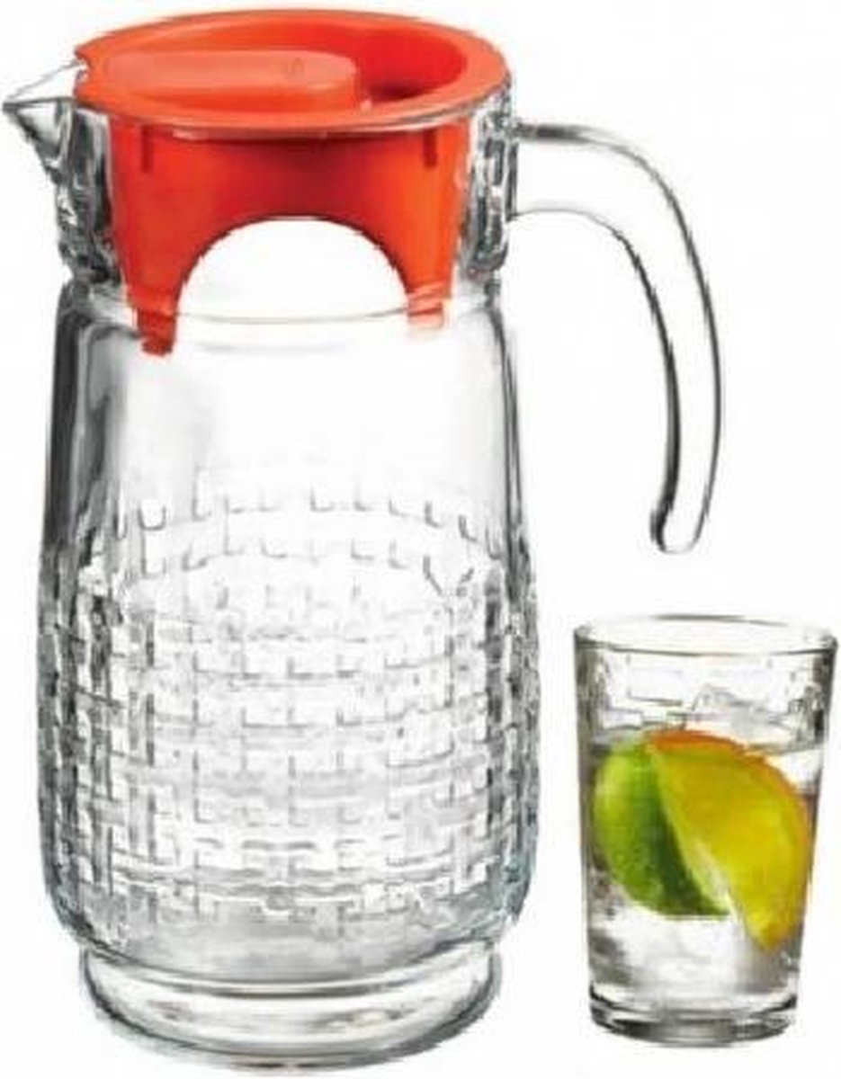 Pasabahce Habitat - Schenkkan Met Glazen - Set van 7 - 1650 ml