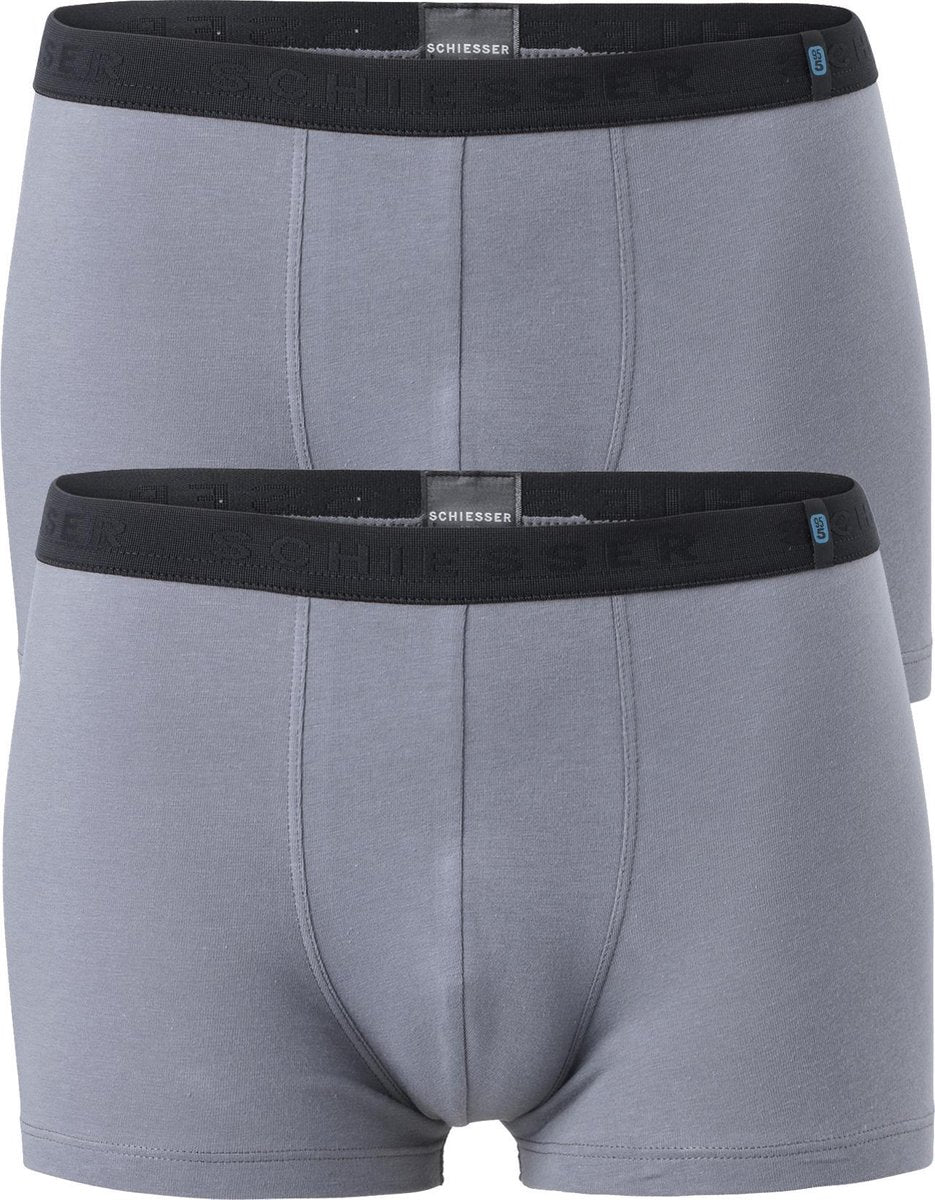 SCHIESSER 95/5 boxershorts (2-pack) - grijs -  Maat: S