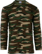 Fostex T-shirt lange mouw woodland camo