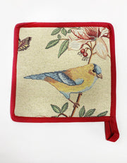 Pannenlap - Luxe Gobelinstof - Vogels - Birds - 20 x 20 cm