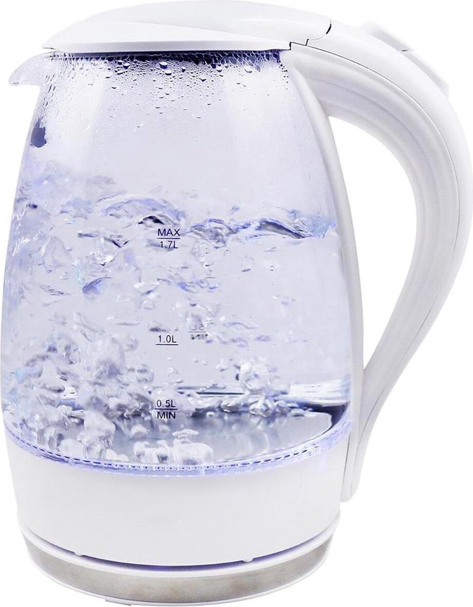 Waterkoker - Igna Adena - LED Verlichting - 1.7 Liter - 2200 Watt - Wit - Glas