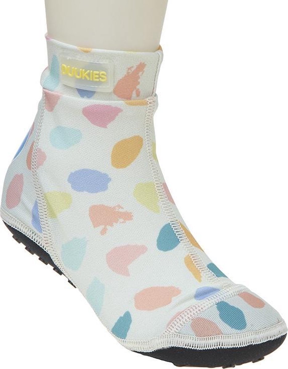 Duukies - Meisjes UV-strandsokken - Paint Yellow Orange - Multicolor - maat 32-33EU