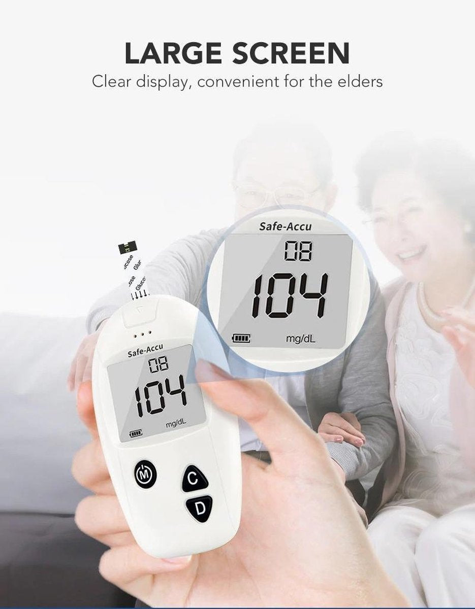 Bloedglucose meter – met test strips – Diabetes – bloedsuiker meter – bloedglucose meter