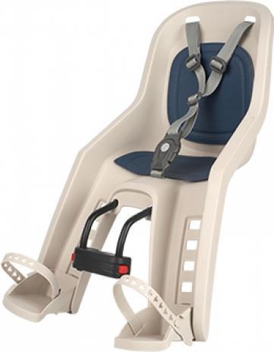 Polisport Bubbly mini+ Fietsstoeltje Voor - Cream/denim
