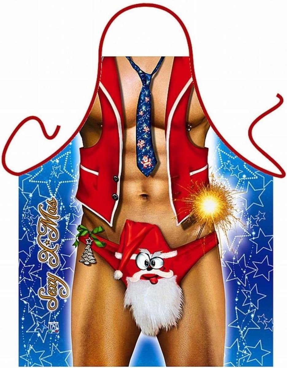 Kerstman - Sexy Grappig Schort Keukenschort
