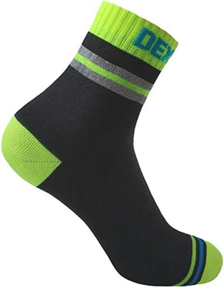 Dexshell - Pro Visibility Biking Socks Zwart/Geel  - Outdoor - Waterdichte sokken - Fietssokken - Thermosokken - Reflecterend - 100% Waterproof - XL