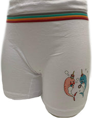 Embrator 2-stuks meisjes Boxershort wit met opdruk maat 140/146