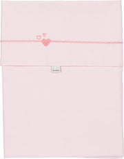 Koeka Wieglaken Lots of love - water pink/blush pink 80x100cm