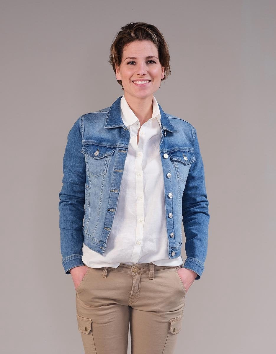 Steppin' Out Vrouwen Penny Jacket Blauw Katoen Maat: 34