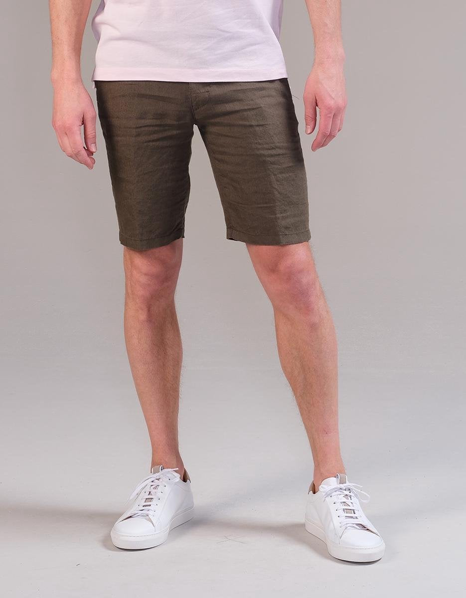 Steppin' Out Mannen Linnen Bermuda Chino Groen Linnen Maat: 56