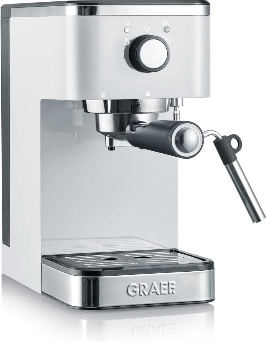 Graef Espresso piston machine ES401 compact 14 cm breed 1400 Watt Wit