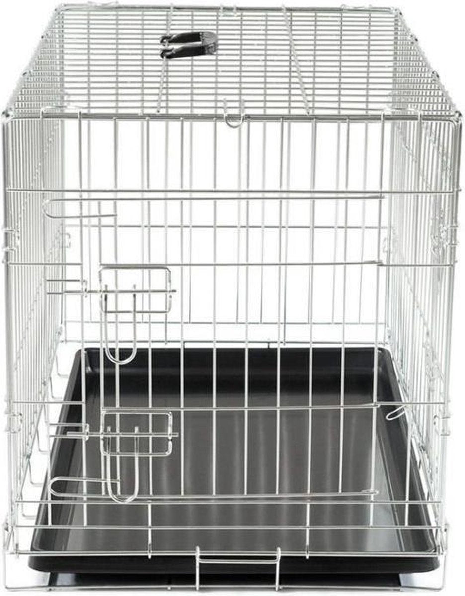 VADIGRAN Opvouwbare metalen kooi Classic - 76 x 48 x 55 cm - Zilver - voor hond