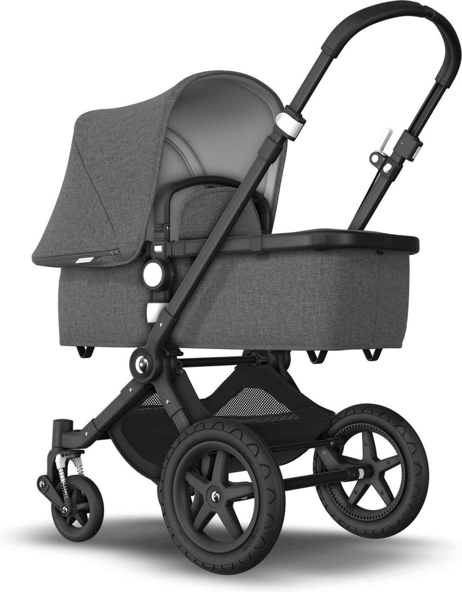 Bugaboo Cameleon 3 plus kinderwagen  met stoel en wieg - Zwart / Gemȇleerd grijs