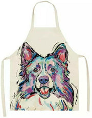 Keukenschort - Ook leuk als cadeau - kookschort met hond - Vandaag besteld is binnen 2 werkdagen in huis -