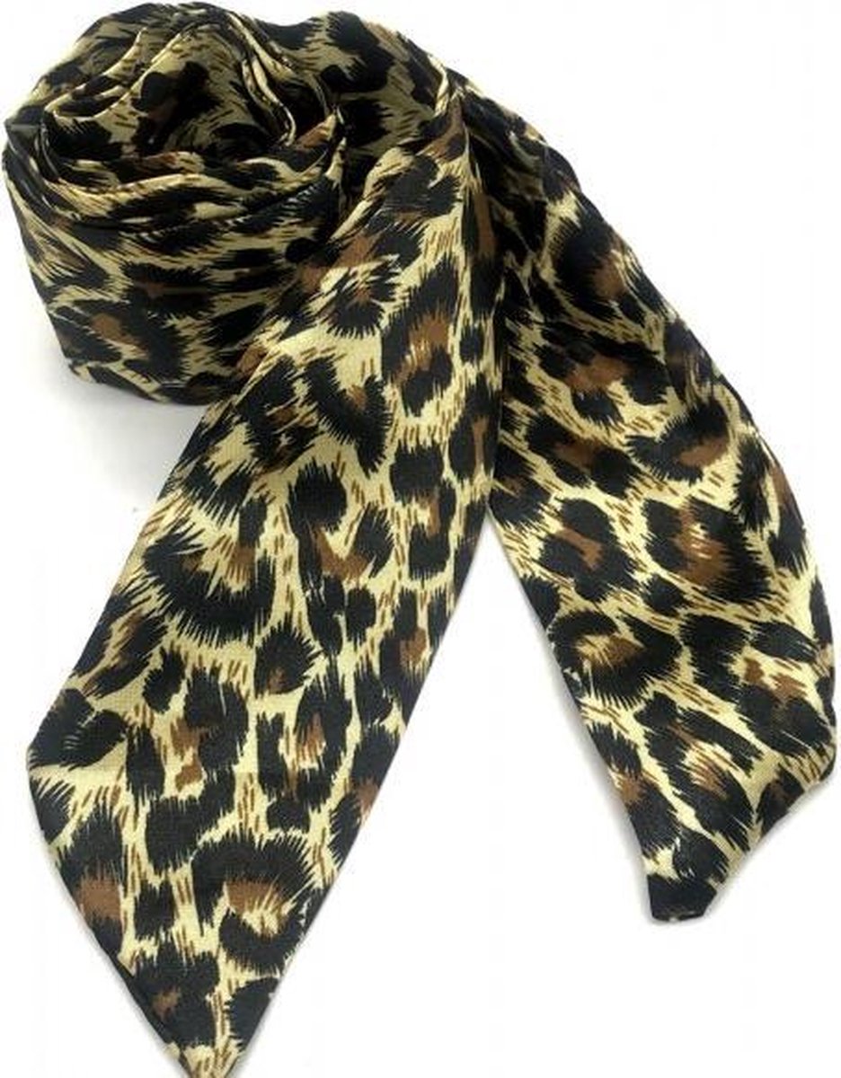 Haar Sjaaltje Panter Print Bruin