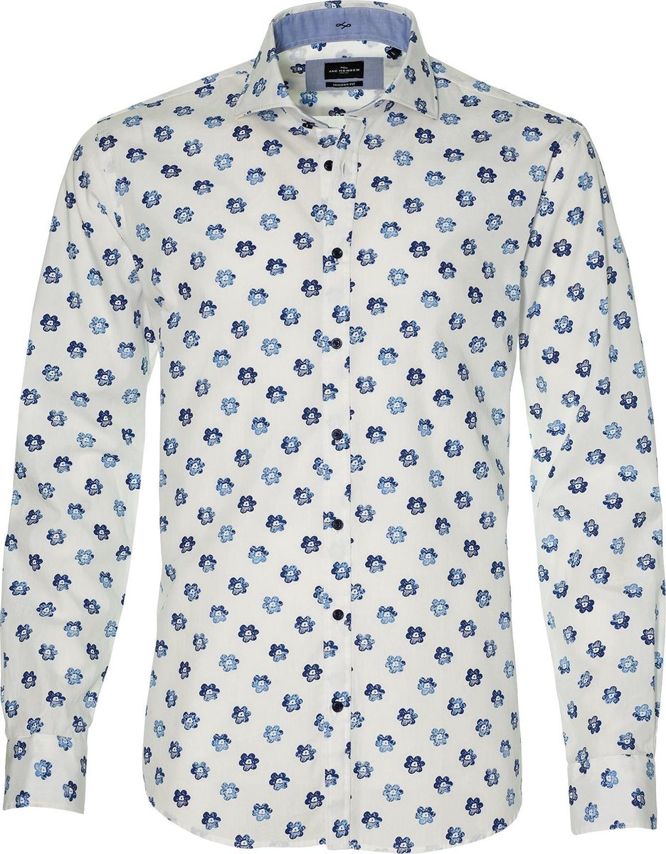 Jac Hensen Overhemd - Modern Fit - Wit - 4XL Grote Maten