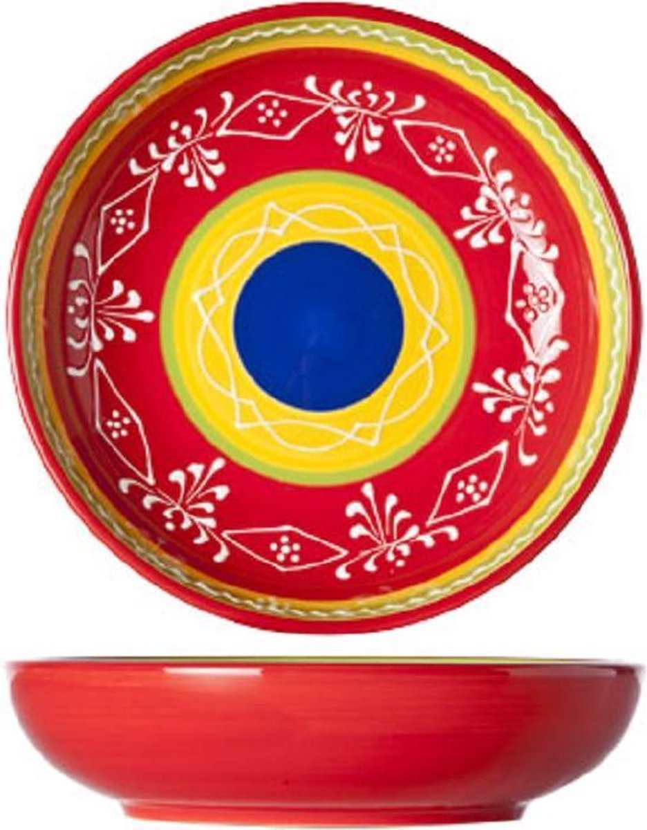 Sombrero Red Bord Dolomiet - D20xh5cm  (set van 6)