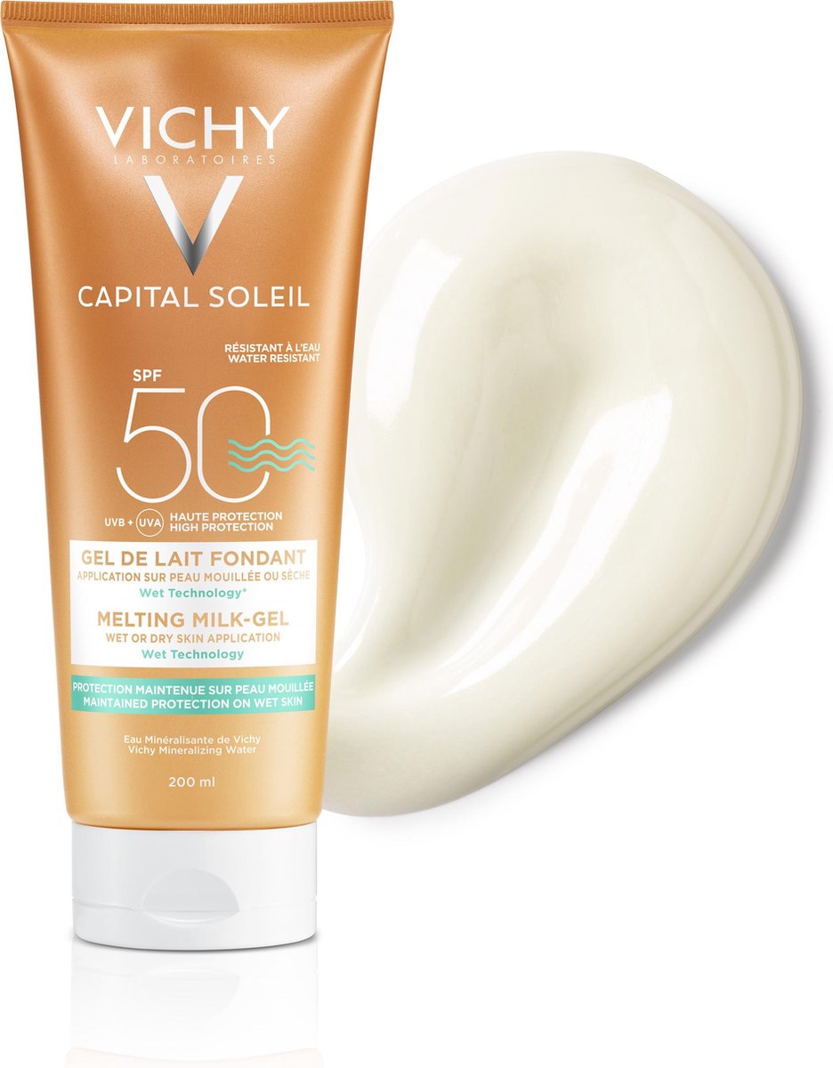 Vichy Idéal Soleil Wet Technology Zonnebrand SPF50 - 200 ml - Vochtige of Droge Huid