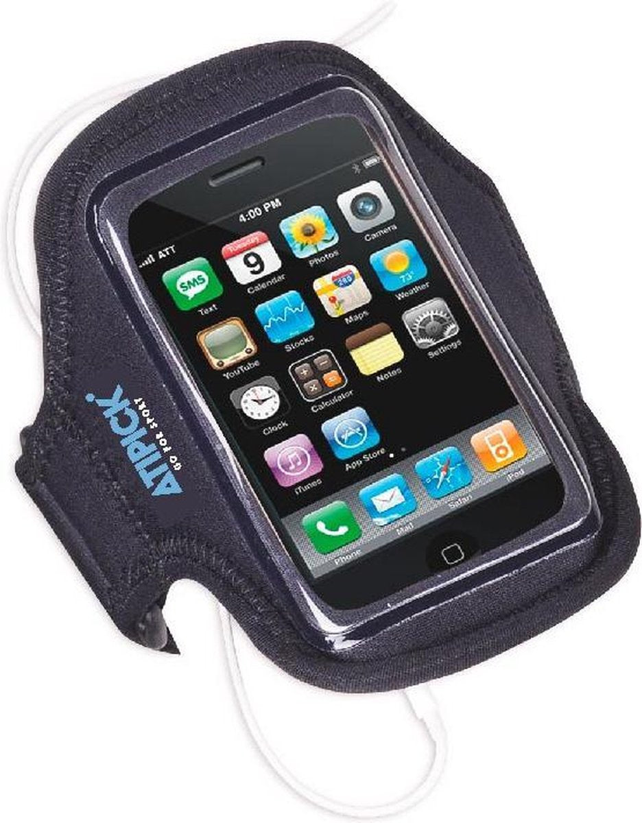 Atipick Telefoon Armband Neopreen 8 X 16 Cm Zwart