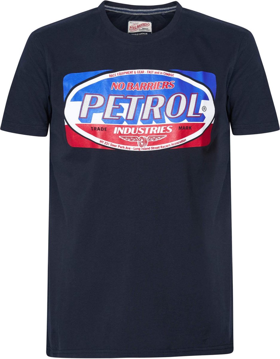 Petrol Industries - Heren Artwork T-shirt - Blauw - Maat XS