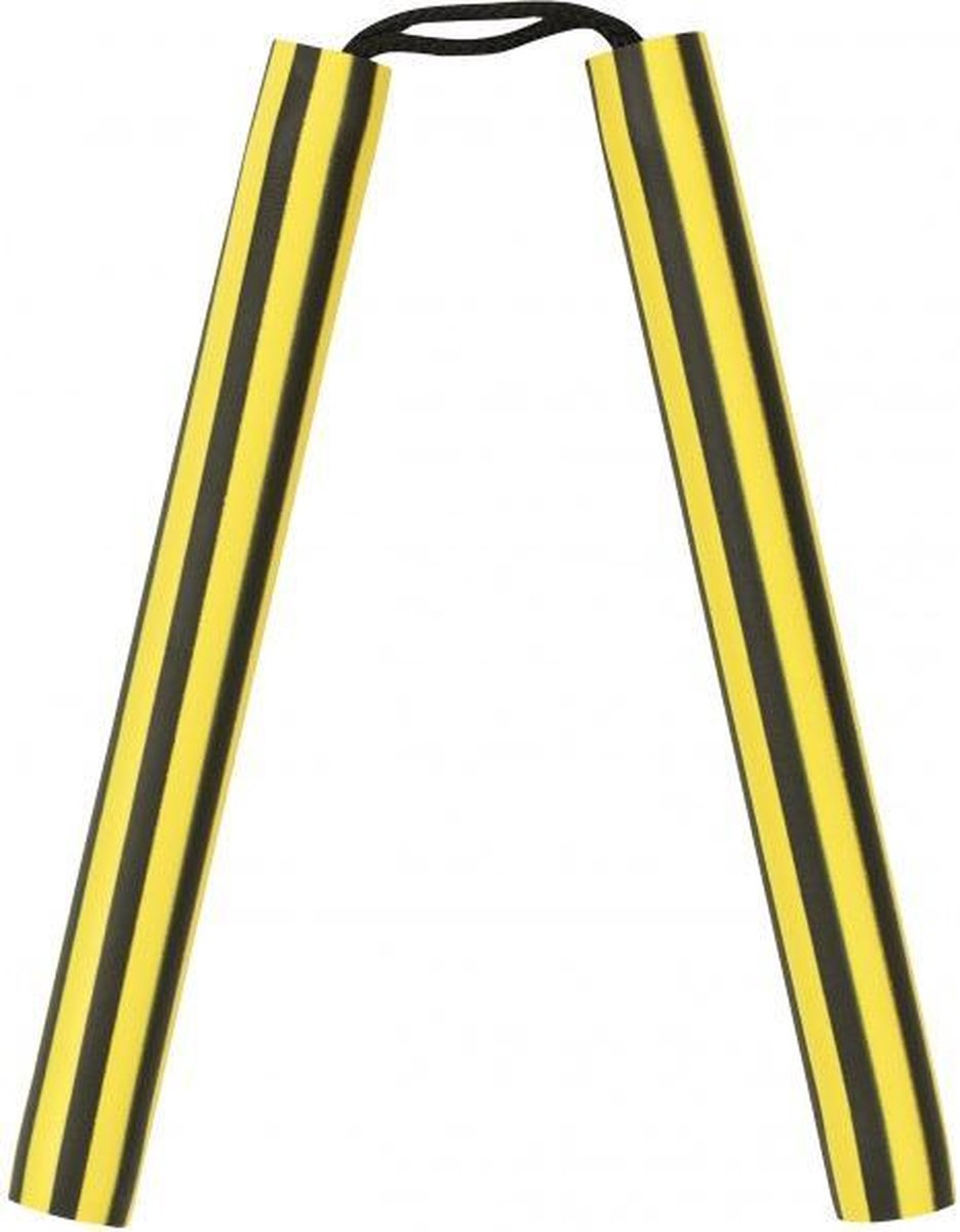 Nunchaku Rubber Geel  / Zwart